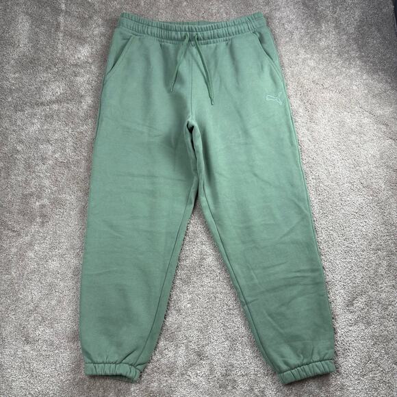 Puma Light Green Sweatpants Jogger Pants Athletic Jogging Size L Sports Lounge - Picture 1 of 4